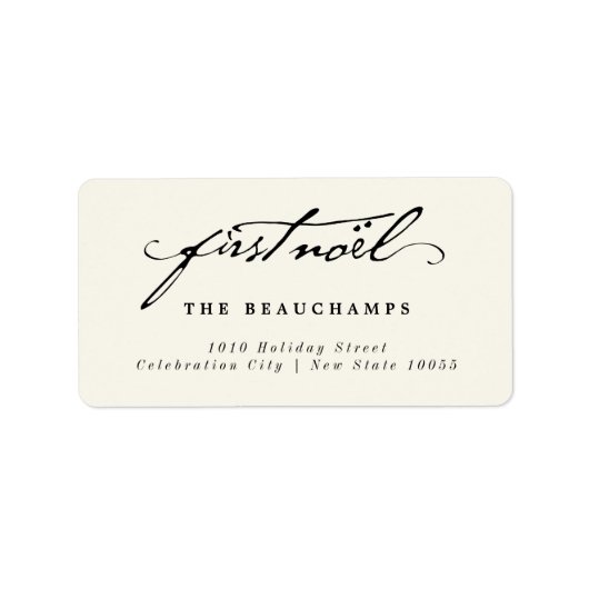 クラシック手書きベビーの最初のノードアドレス ラベル (正面)