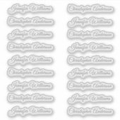 クラシック手書き18ゲスト名 – シルバー シール (正面)