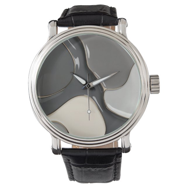 クラシック抽象芸術グラフィックスタイリッシュで見る 腕時計 (正面)