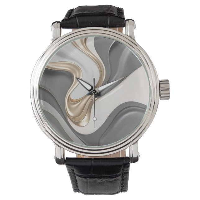 クラシック抽象芸術グラフィックスタイリッシュで見る 腕時計 (正面)