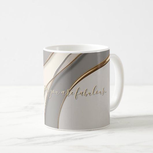 クラシック抽象芸術グラフィックスタイリッシュのマグカップ コーヒーマグカップ (正面右)