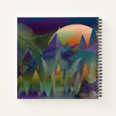 クラシック抽象芸術山バケットリストカスタムギフト ノートブック (裏面)