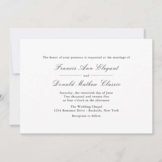 クラシック招待状 招待状 (正面)