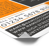 クラシック掘削機、広告建設機 ポスター (角)