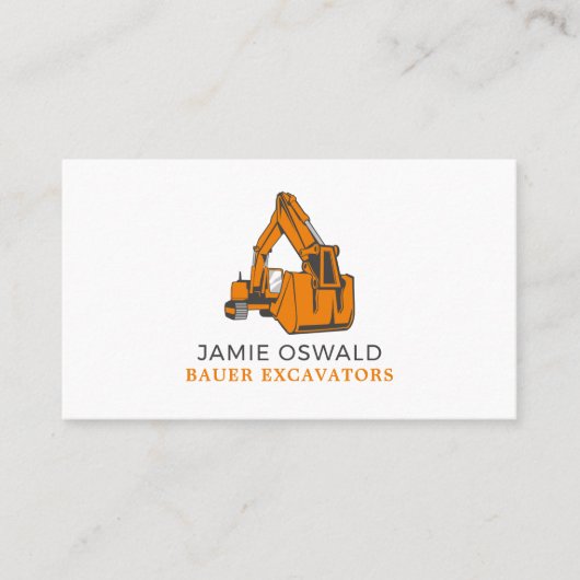 クラシック掘削機、建物 名刺 (正面)