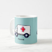 クラシック救急車 コーヒーマグ コーヒーマグカップ (正面左)