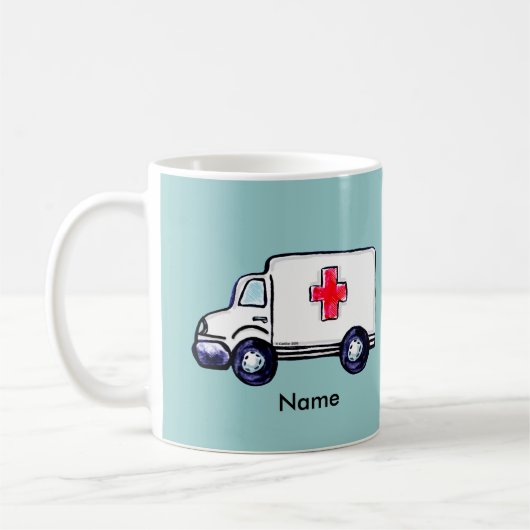 クラシック救急車 コーヒーマグ コーヒーマグカップ (左)