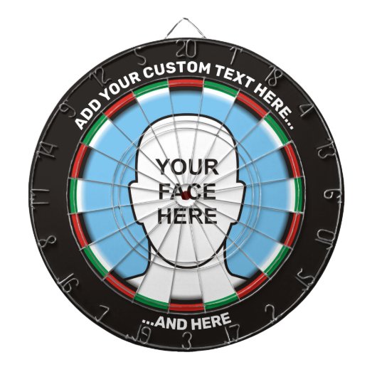 クラシック文字と写真カスタム付きダーツボード ダーツボード (正面)
