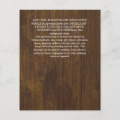 クラシック文字のみミニマル予算結婚の チラシ (裏面)