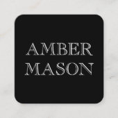 クラシック文字シンプルミニマル スクエア名刺 (正面)