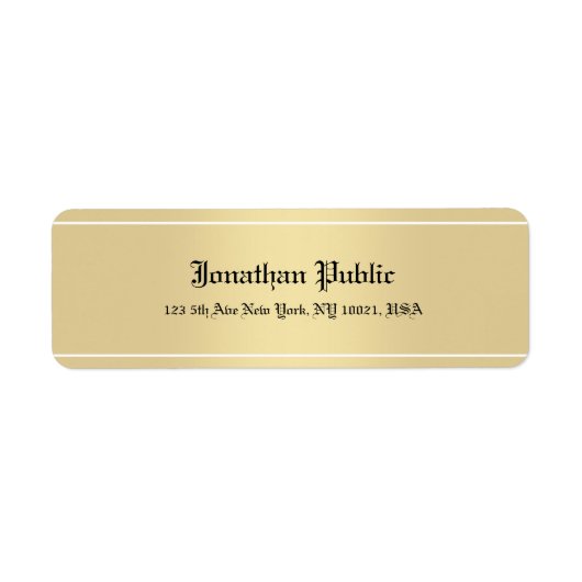 クラシック文字結婚書道手書金ゴールド ラベル (正面)