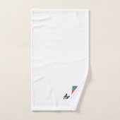 クラシック文字A色モノグラムの バスタオルセット (ハンドタオル)