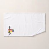 クラシック文字A色モノグラムの バスタオルセット (ハンドタオル)