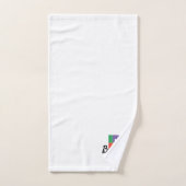 クラシック文字B色モノグラムの バスタオルセット (ハンドタオル)