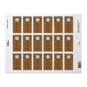 クラシック文字Gモノグラム垂直住所 シール。 ラベル (フルシート)