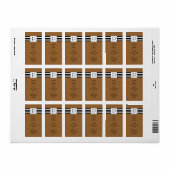 クラシック文字Pモノグラム垂直住所 シール。 ラベル (フルシート)