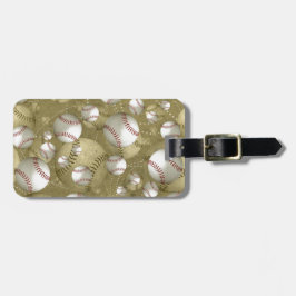 クラシック新しいオーバーヴィンテージベースボールデュアルパターン ラゲッジタグ