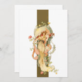 クラシック新しいヴィンテージ美しい ノートカード (正面/裏面)