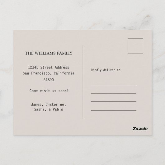 クラシック新しい自宅移動はがき ポストカード (裏面)