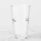 クラシック新郎花結婚のガラス杯 タンブラーグラス (左)