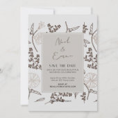 クラシック日付の保存 招待状 (正面)