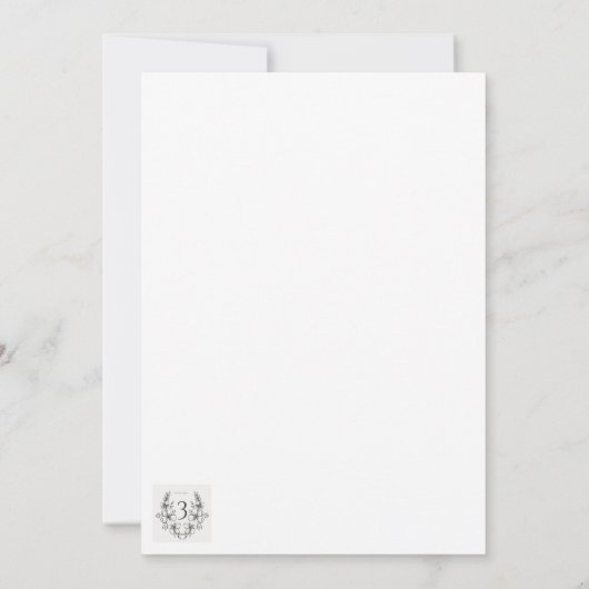 クラシック日付の保存 招待状 (裏面)