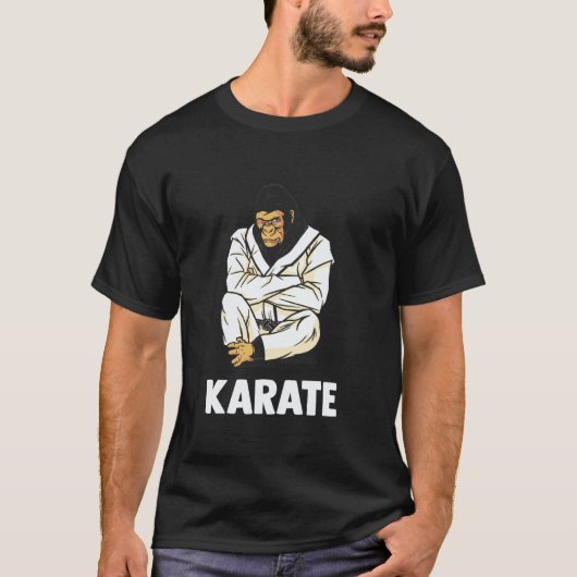 クラシック日本沖縄空手ゴリラ Tシャツ (正面)