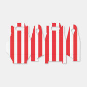 クラシック明赤と白るいストライプの小切妻 フェイバーボックス (折り畳みなし)