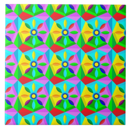 クラシック星花セラミックタイル タイル (正面)