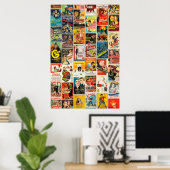 クラシック映画コラージュ ポスター (ホームオフィス)