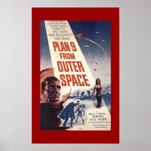 クラシック映画ポスター「宇宙空間からのプラン9」 ポスター