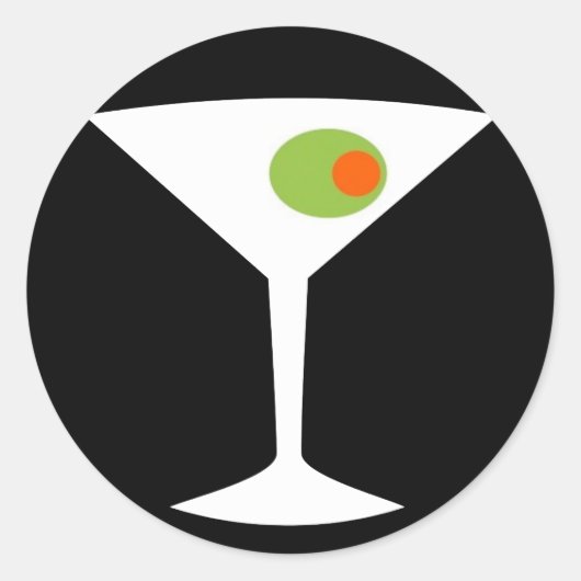 クラシック映画マルティーニ丸ステッカー ラウンドシール (正面)