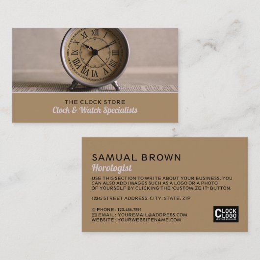 クラシック時計時計時計時計時計時計時計時計時計時計時計時計時計時計時計時計時計時計時計時計時計時計時 名刺 (正面/裏面)