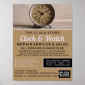 クラシック時計時計時計時計時計時計時計科広告医 ポスター (正面)