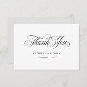 クラシック書エレガントサンキューカード サンキューカード (正面/裏面)