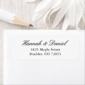 クラシック書エレガント文字差出人住所 ラベル (インサイチュ)