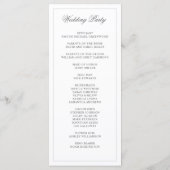 クラシック書エレガント文字結婚式 プログラム (裏面)