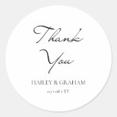 クラシック書ミニマル書ホワ結婚イト ラウンドシール (正面)