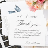 クラシック書結婚サンキューカード サンキューカード
