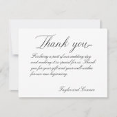 クラシック書結婚サンキューカード サンキューカード (正面)