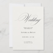 クラシック書道エレガントウェディング招待状 招待状 (正面)