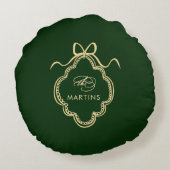 クラシック書道クリスマスの紋章 ラウンドクッション (裏面)