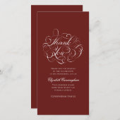 クラシック書道シンプル記念碑 サンキューカード (正面/裏面)