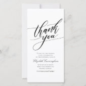 クラシック書道シンプル記念碑 サンキューカード (正面)