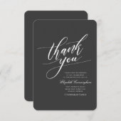 クラシック書道シンプル記念碑 サンキューカード (正面/裏面)