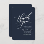 クラシック書道シンプル記念碑 サンキューカード (正面/裏面)