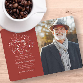 クラシック書道シンプル記念碑 サンキューカード