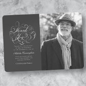 クラシック書道シンプル記念碑 サンキューカード