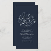 クラシック書道シンプル記念碑 サンキューカード (正面/裏面)