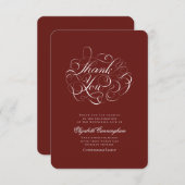 クラシック書道シンプル記念碑 サンキューカード (正面/裏面)